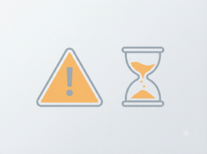 Illustration of a rate limit warning and timer, showing how to fix Claude AI's rate exceeded error