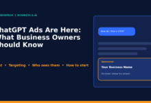 ChatGPT ads are here: what business owners should know, with a sponsored ad shown below a chat answer